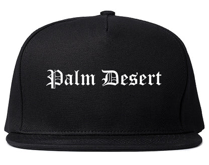 Palm Desert California CA Old English Mens Snapback Hat Black