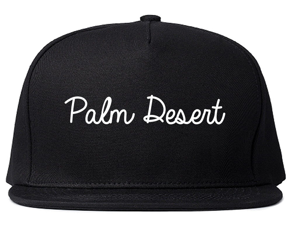 Palm Desert California CA Script Mens Snapback Hat Black