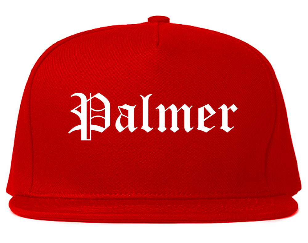 Palmer Alaska AK Old English Mens Snapback Hat Red