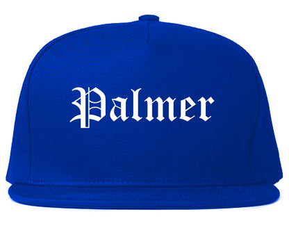 Palmer Alaska AK Old English Mens Snapback Hat Royal Blue