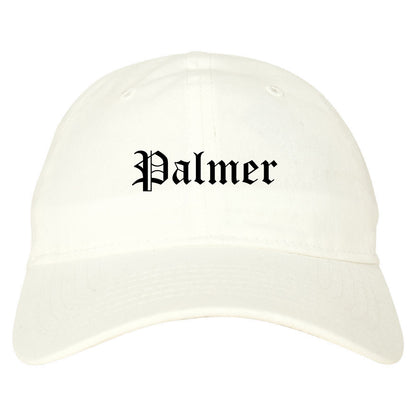 Palmer Alaska AK Old English Mens Dad Hat Baseball Cap White