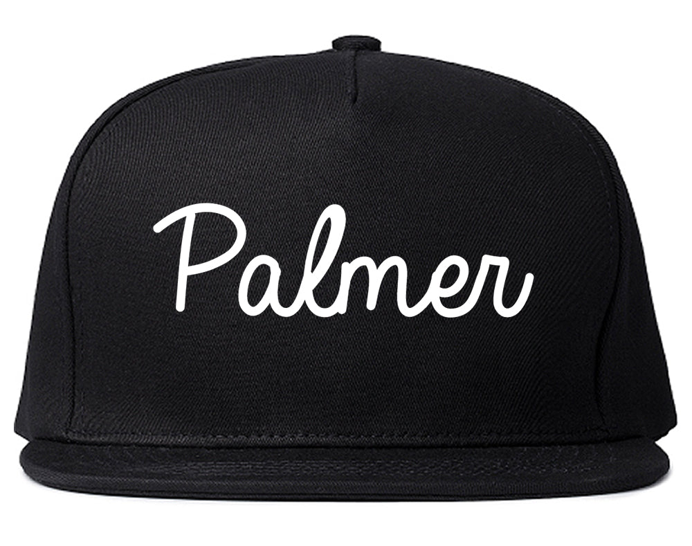 Palmer Alaska AK Script Mens Snapback Hat Black