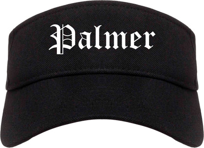 Palmer Alaska AK Old English Mens Visor Cap Hat Black