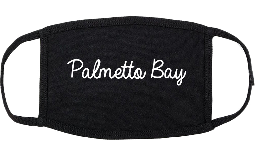 Palmetto Bay Florida FL Script Cotton Face Mask Black