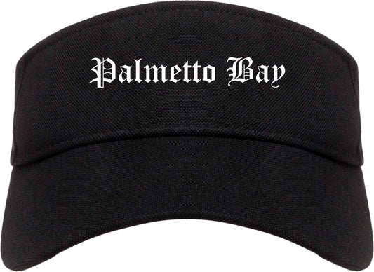 Palmetto Bay Florida FL Old English Mens Visor Cap Hat Black