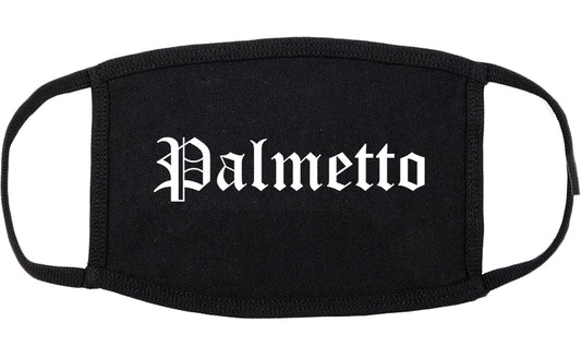 Palmetto Georgia GA Old English Cotton Face Mask Black