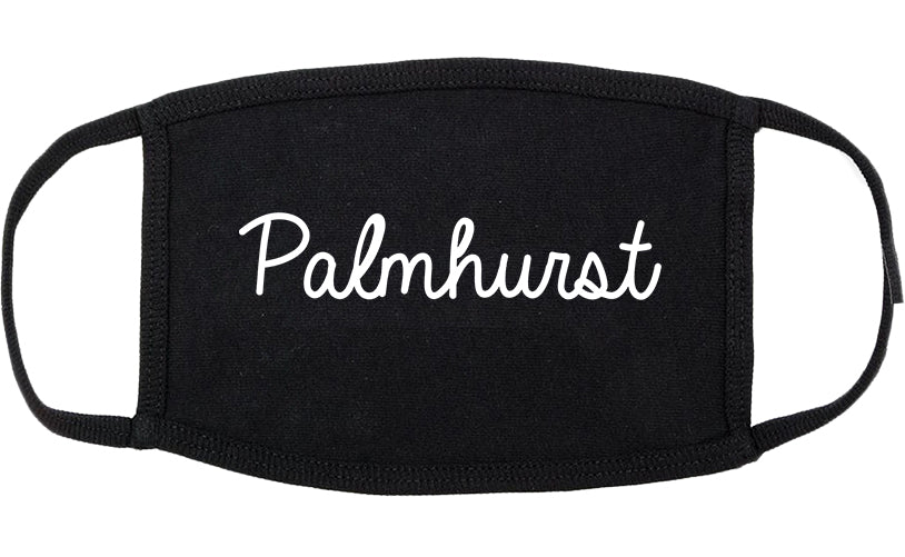 Palmhurst Texas TX Script Cotton Face Mask Black