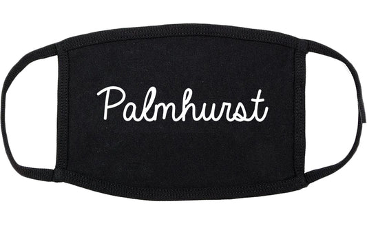 Palmhurst Texas TX Script Cotton Face Mask Black