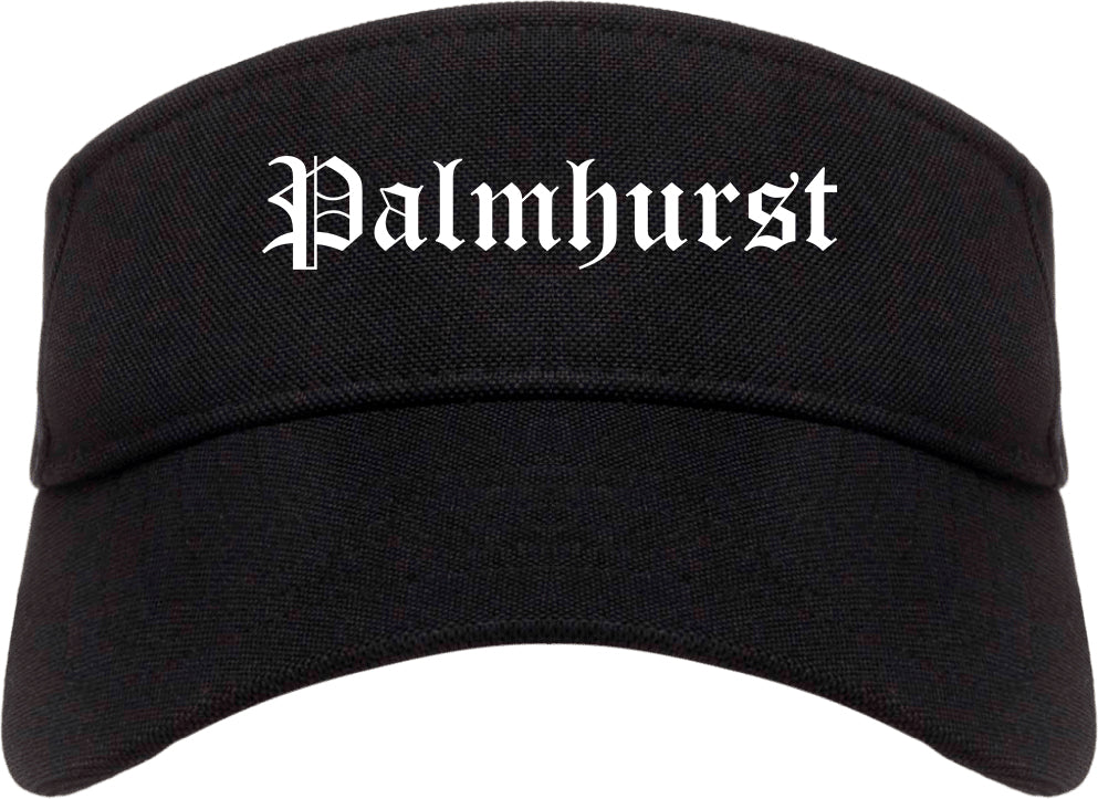 Palmhurst Texas TX Old English Mens Visor Cap Hat Black