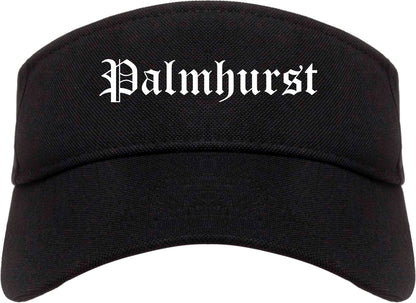 Palmhurst Texas TX Old English Mens Visor Cap Hat Black