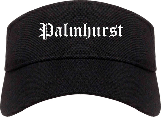 Palmhurst Texas TX Old English Mens Visor Cap Hat Black