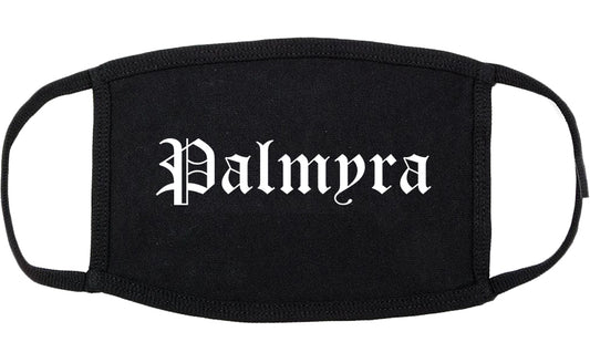Palmyra New Jersey NJ Old English Cotton Face Mask Black
