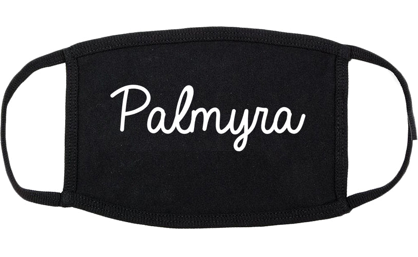Palmyra New Jersey NJ Script Cotton Face Mask Black