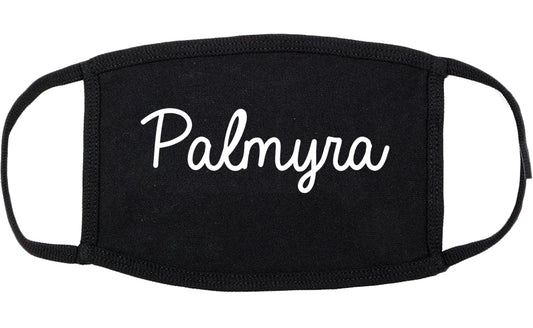 Palmyra New Jersey NJ Script Cotton Face Mask Black