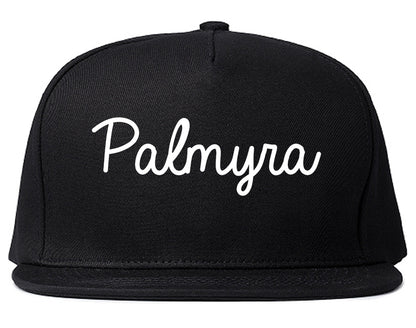 Palmyra New Jersey NJ Script Mens Snapback Hat Black