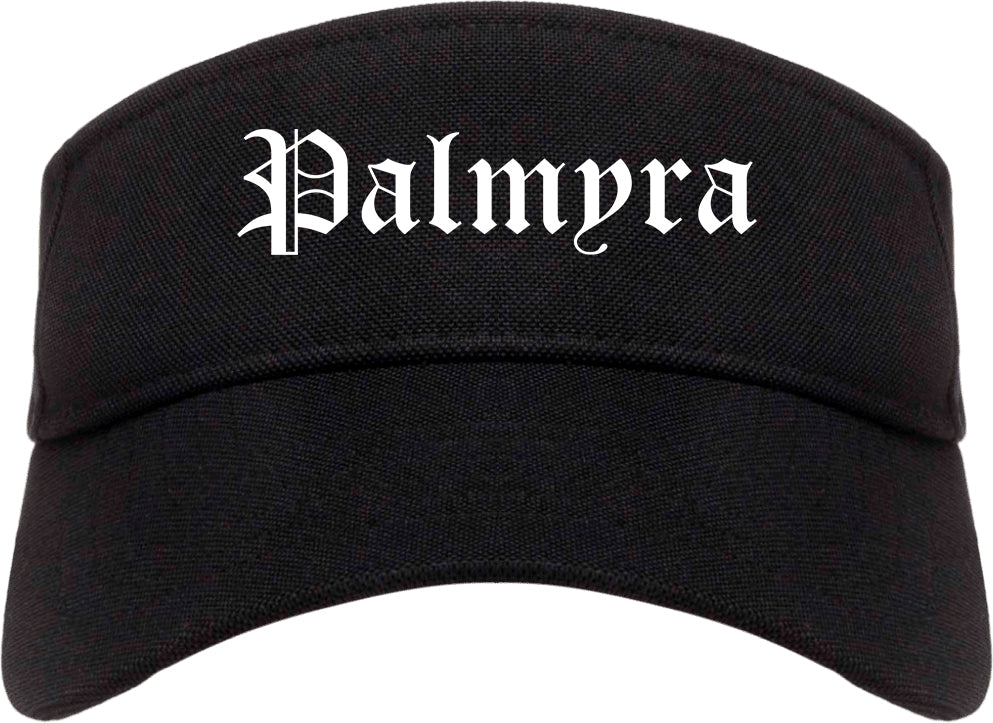 Palmyra New Jersey NJ Old English Mens Visor Cap Hat Black