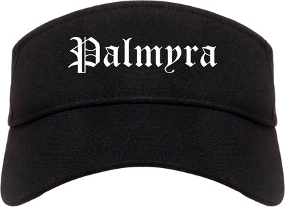Palmyra New Jersey NJ Old English Mens Visor Cap Hat Black