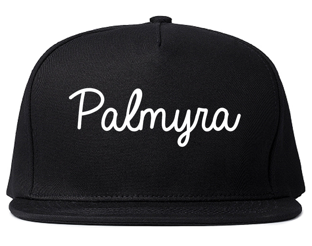 Palmyra Pennsylvania PA Script Mens Snapback Hat Black