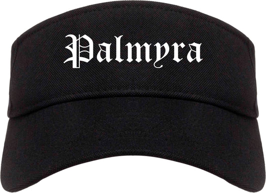 Palmyra Pennsylvania PA Old English Mens Visor Cap Hat Black