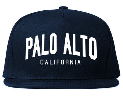 Palo Alto California Arch Mens Snapback Hat Navy Blue