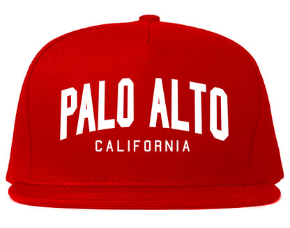 Palo Alto California Arch Mens Snapback Hat Red