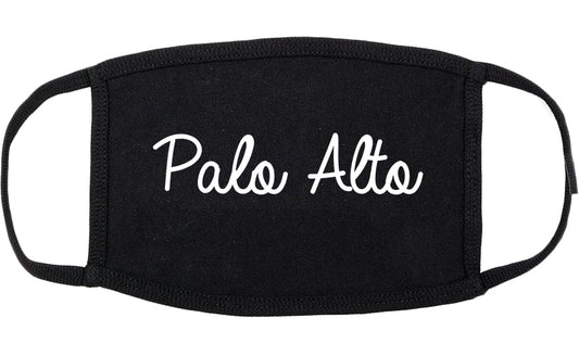 Palo Alto California CA Script Cotton Face Mask Black
