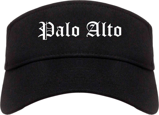 Palo Alto California CA Old English Mens Visor Cap Hat Black