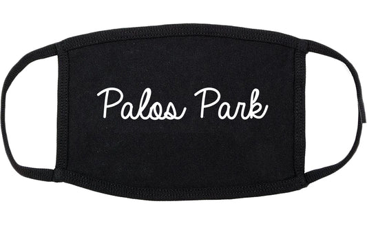 Palos Park Illinois IL Script Cotton Face Mask Black