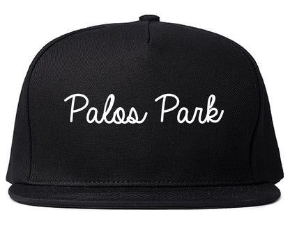 Palos Park Illinois IL Script Mens Snapback Hat Black