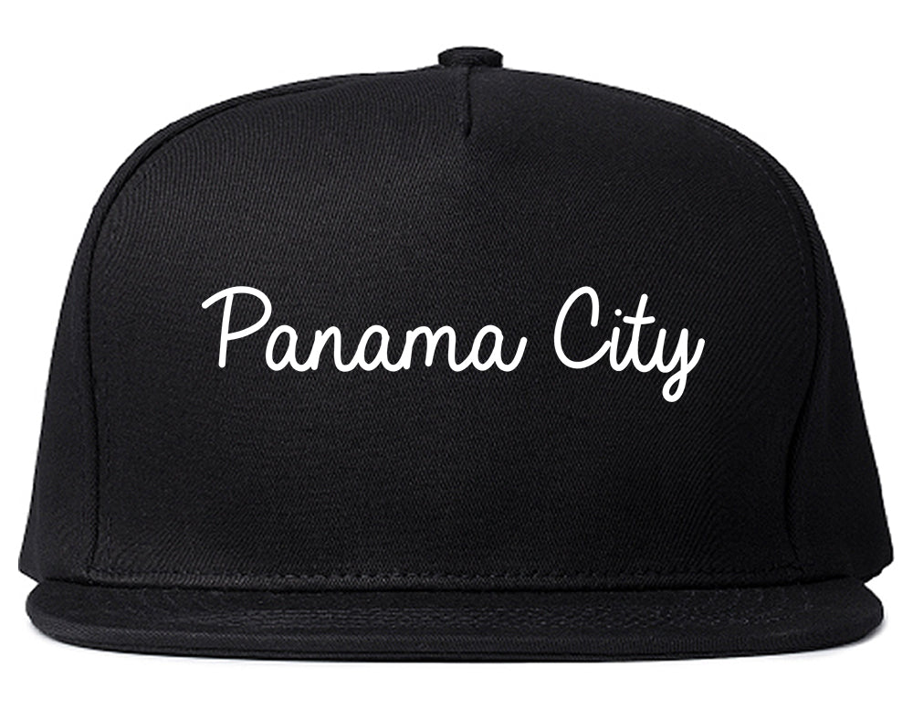 Panama City Florida FL Script Mens Snapback Hat Black