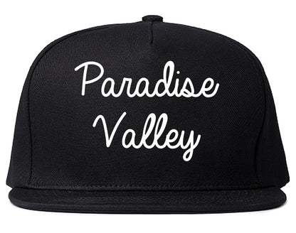 Paradise Valley Arizona AZ Script Mens Snapback Hat Black