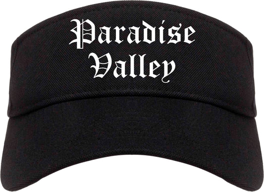 Paradise Valley Arizona AZ Old English Mens Visor Cap Hat Black