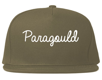 Paragould Arkansas AR Script Mens Snapback Hat Grey