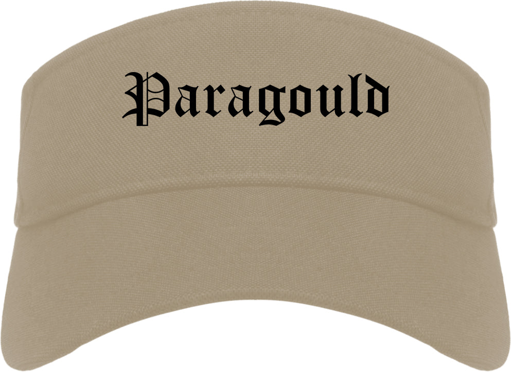 Paragould Arkansas AR Old English Mens Visor Cap Hat Khaki