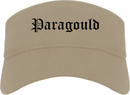 Paragould Arkansas AR Old English Mens Visor Cap Hat Khaki