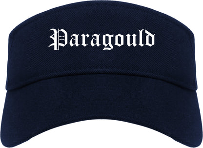 Paragould Arkansas AR Old English Mens Visor Cap Hat Navy Blue