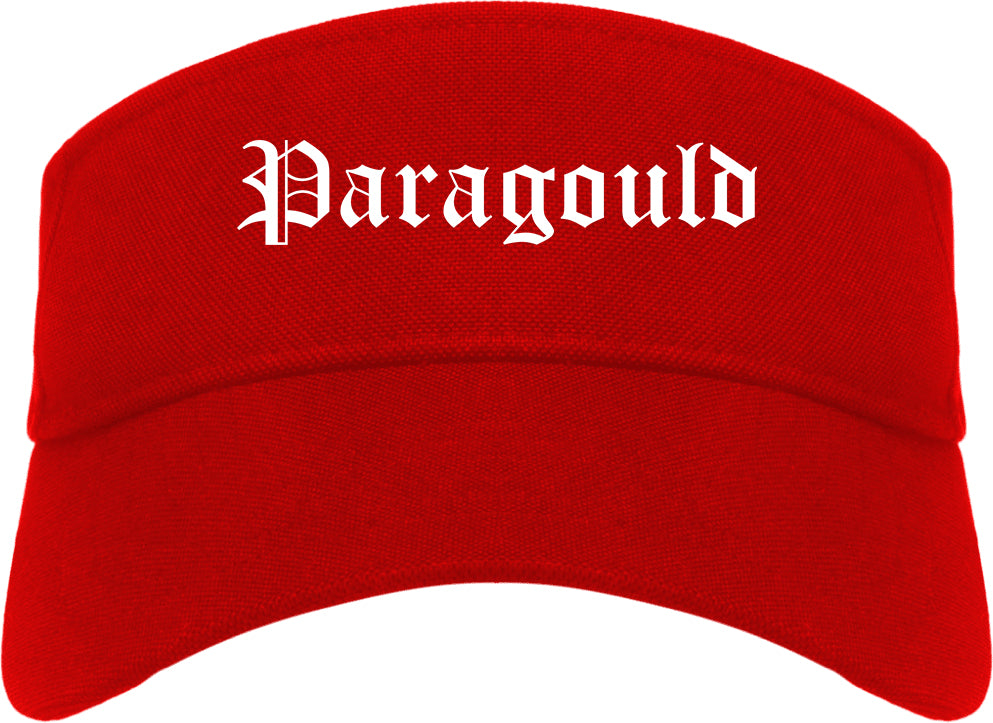 Paragould Arkansas AR Old English Mens Visor Cap Hat Red
