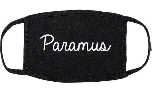 Paramus New Jersey NJ Script Cotton Face Mask Black