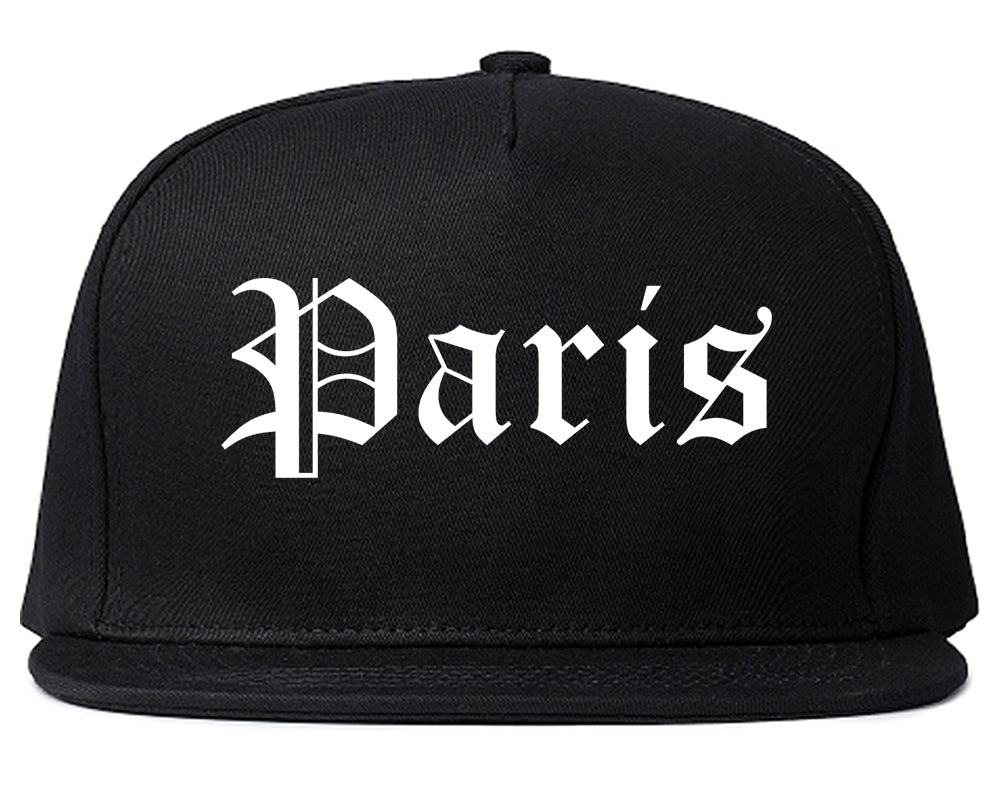 Paris Kentucky KY Old English Mens Snapback Hat Black