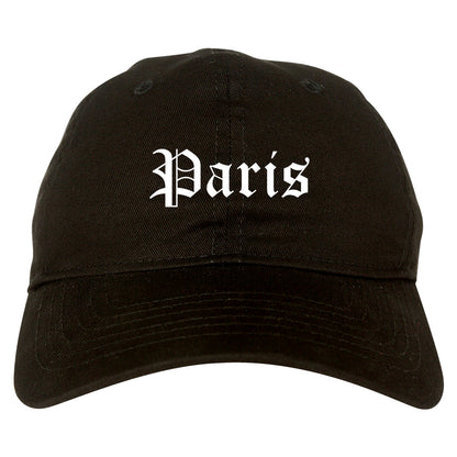 Paris Kentucky KY Old English Mens Dad Hat Baseball Cap Black