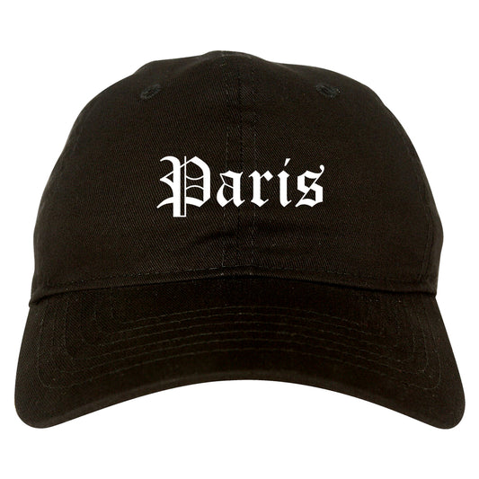 Paris Tennessee TN Old English Mens Dad Hat Baseball Cap Black