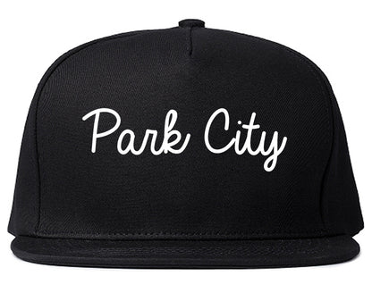 Park City Illinois IL Script Mens Snapback Hat Black