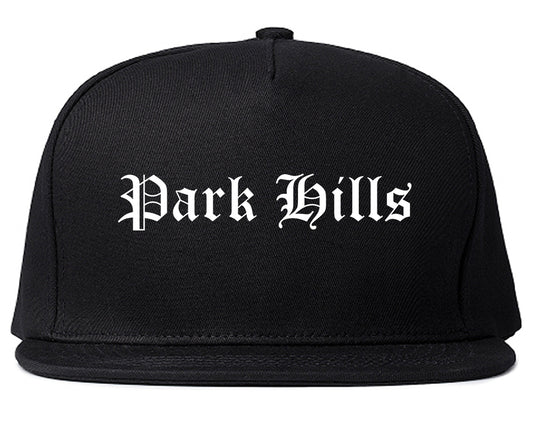 Park Hills Missouri MO Old English Mens Snapback Hat Black
