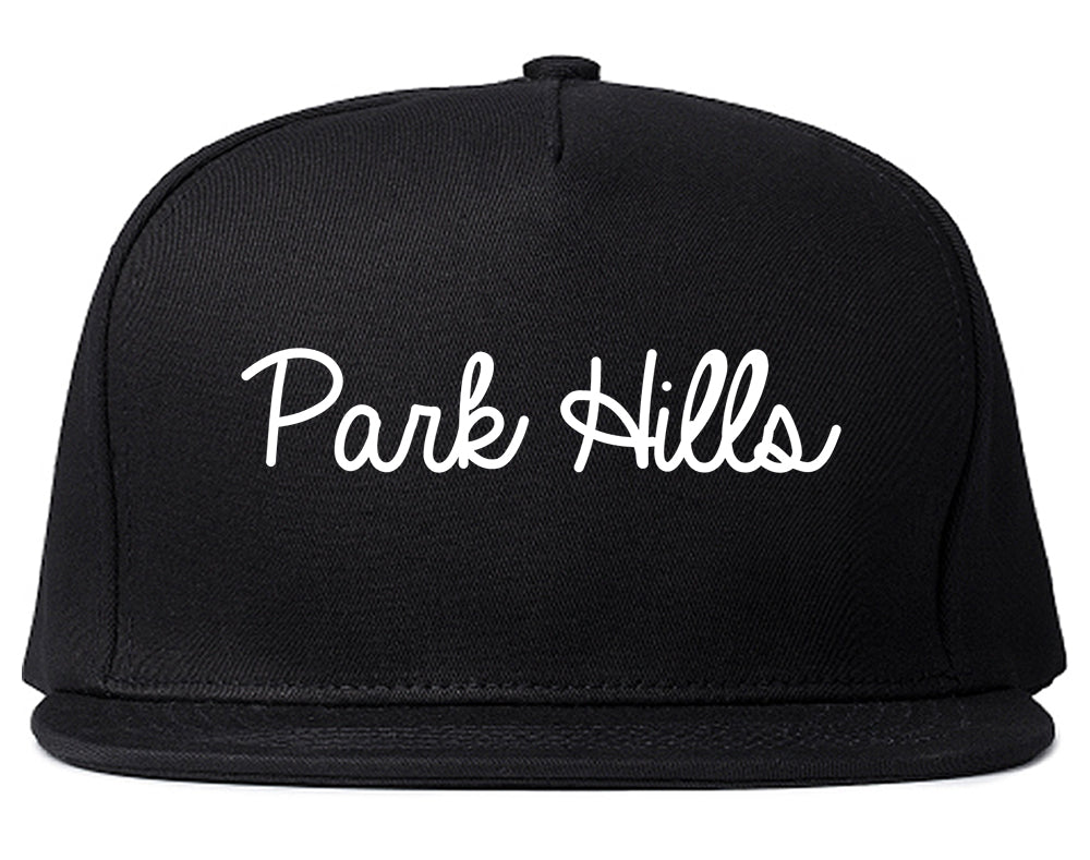 Park Hills Missouri MO Script Mens Snapback Hat Black