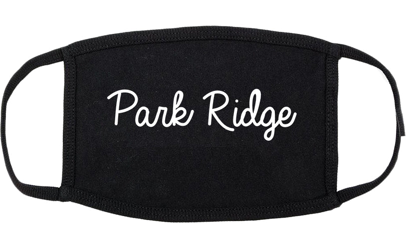 Park Ridge Illinois IL Script Cotton Face Mask Black