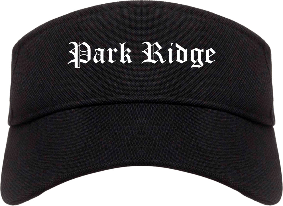 Park Ridge Illinois IL Old English Mens Visor Cap Hat Black