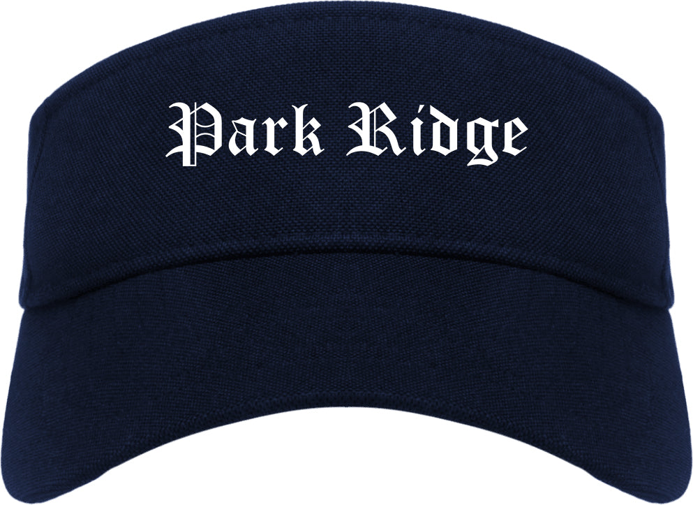 Park Ridge Illinois IL Old English Mens Visor Cap Hat Navy Blue