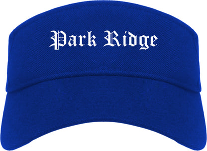 Park Ridge Illinois IL Old English Mens Visor Cap Hat Royal Blue
