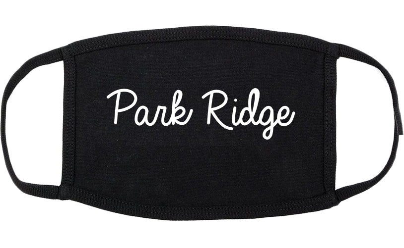 Park Ridge New Jersey NJ Script Cotton Face Mask Black