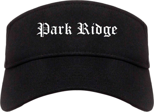 Park Ridge New Jersey NJ Old English Mens Visor Cap Hat Black